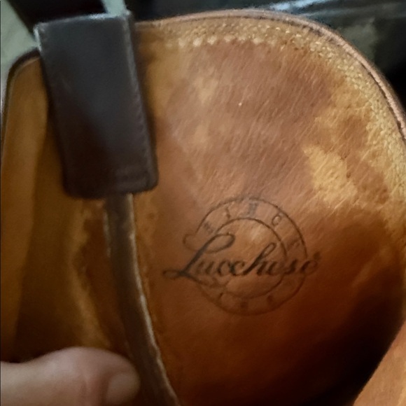 Women's Lucchese full Quill Ostrich Brown Western Boots - Picture 12 of 14